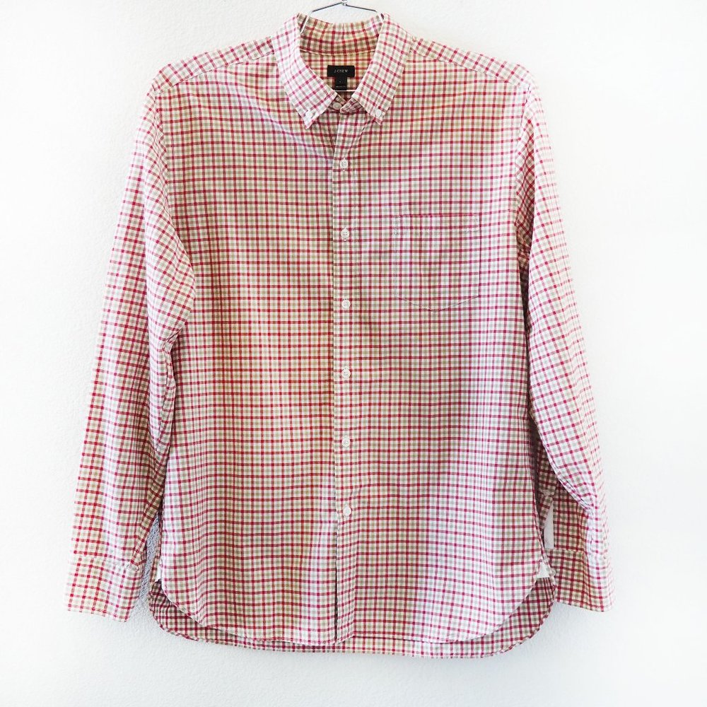 J. Crew  100% Cotton Mens Button Down Dress Shirt
